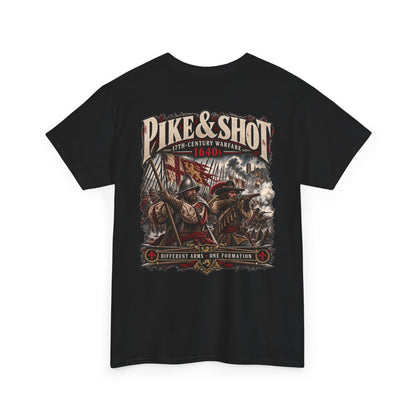 Pike and Shot 17th-century warfare T-shirt product mock-up
