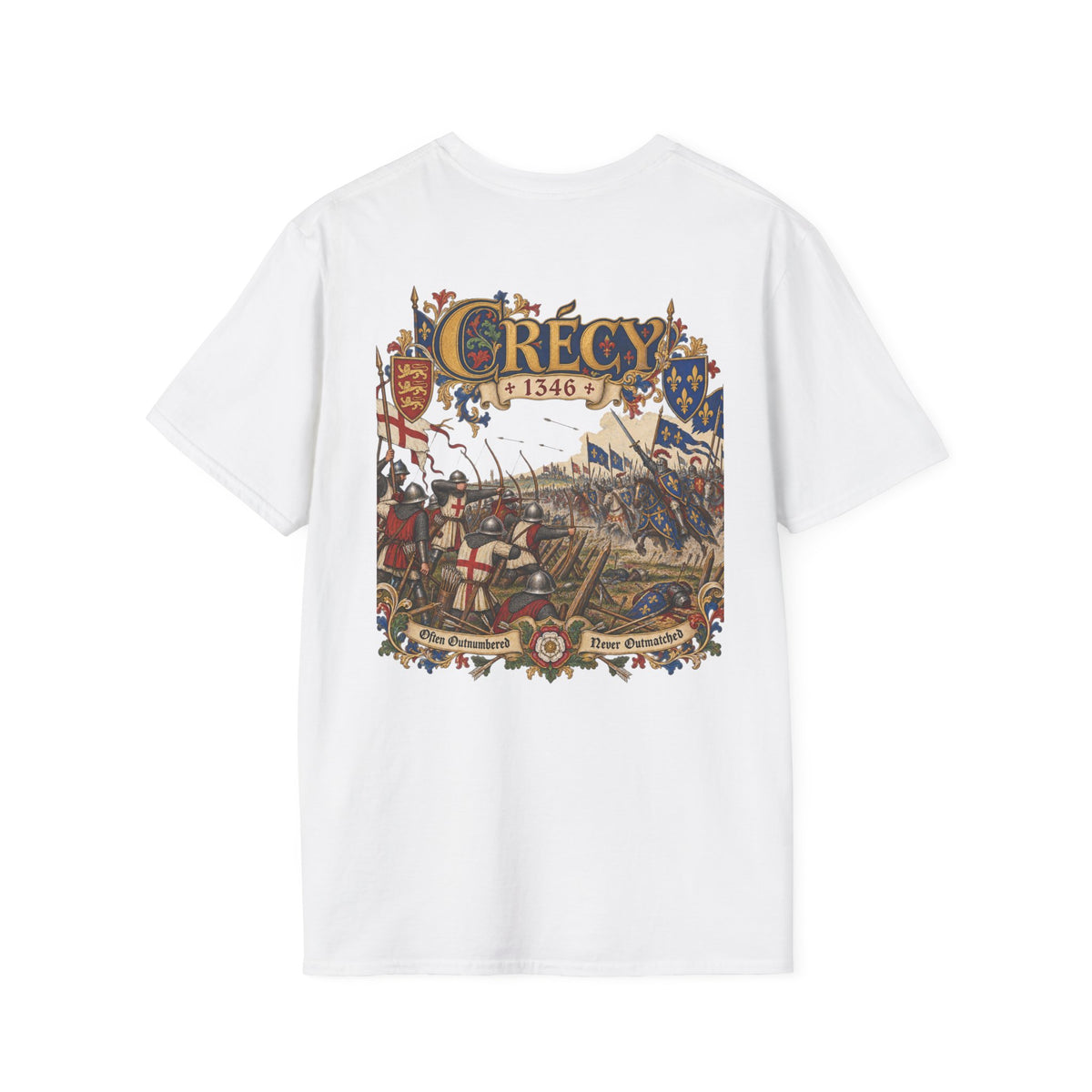 Crécy 1346 Battle T-Shirt Iron Regiment historical T-shirt image 12