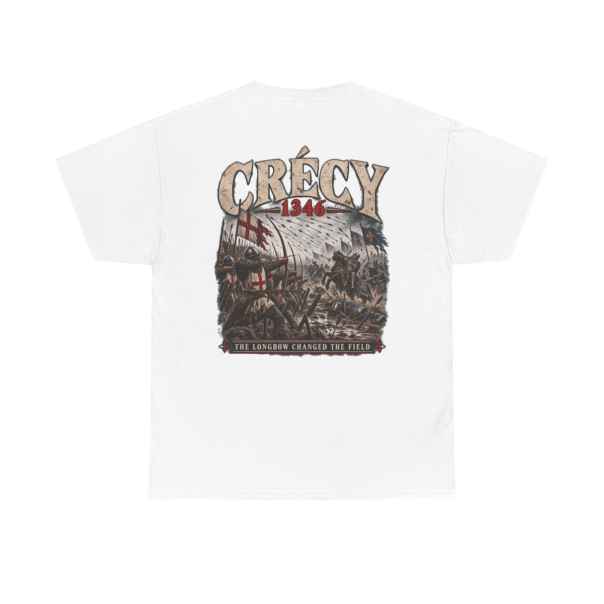 Battle of Crécy 1346 Hundred Years’ War T-shirt product mock-up