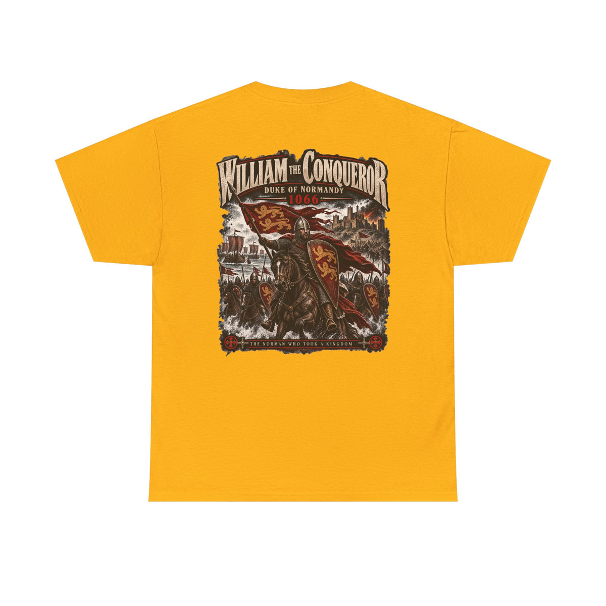 William the Conqueror Norman Conquest history T-shirt product mock-up