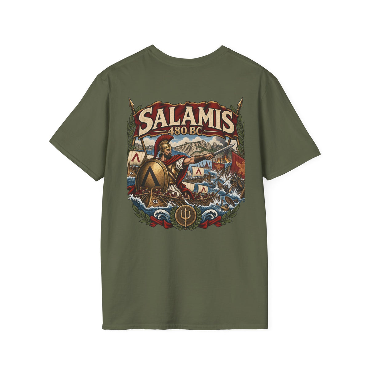 Salamis 480 BC Greek Battle T-Shirt Iron Regiment historical T-shirt image 12