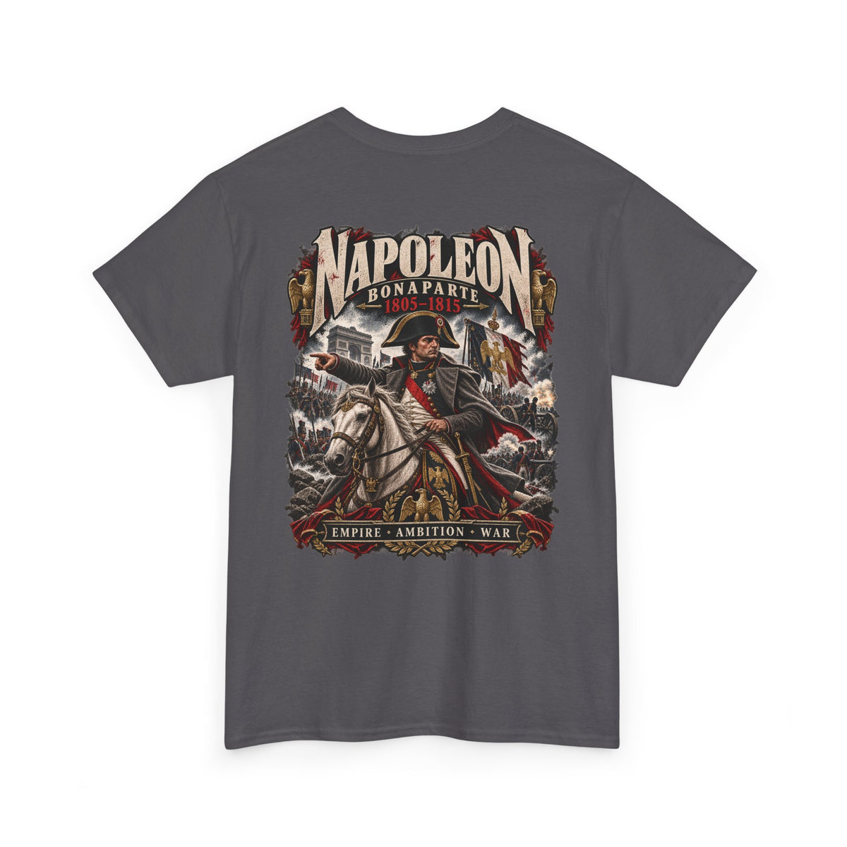 Napoleon Bonaparte Napoleonic history T-shirt product mock-up