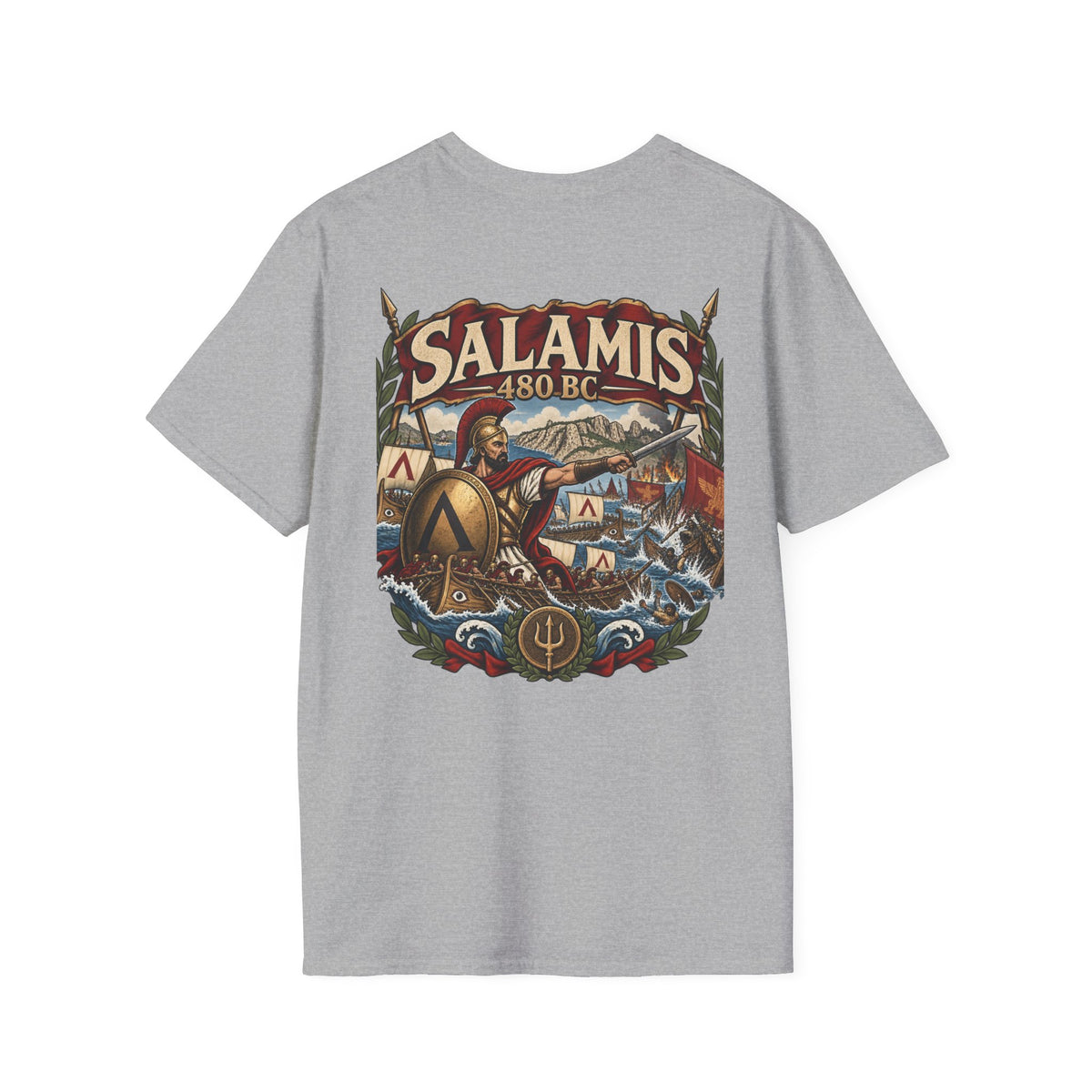 Salamis 480 BC Greek Battle T-Shirt Iron Regiment historical T-shirt image 8