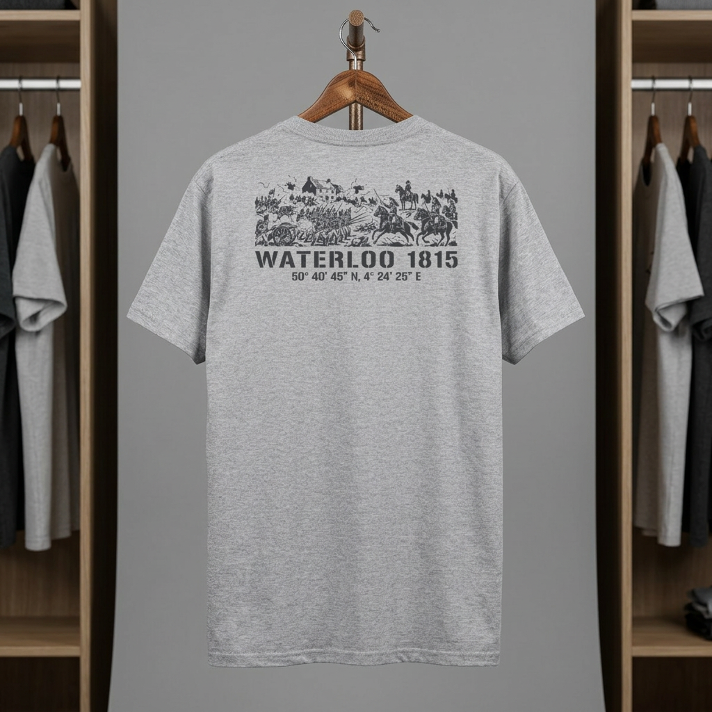 Waterloo 1815 Battlefield Engraving T-Shirt – Napoleonic History Tee