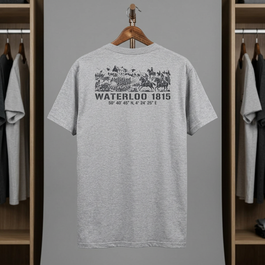 Waterloo 1815 Battlefield Engraving T-Shirt – Napoleonic History Tee