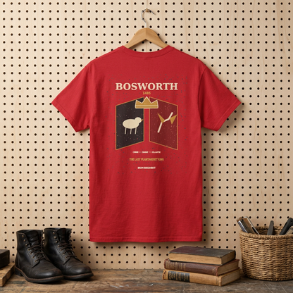 Battle of Bosworth Crest Graphic Tee — Vintage Medieval Shield Shirt