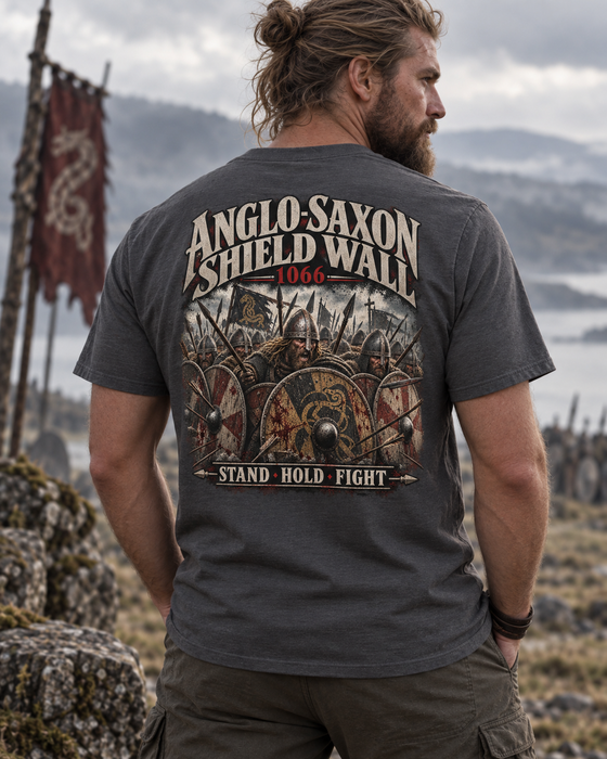 Anglo-Saxon Shield Wall T-Shirt | Stand Hold Fight Tee