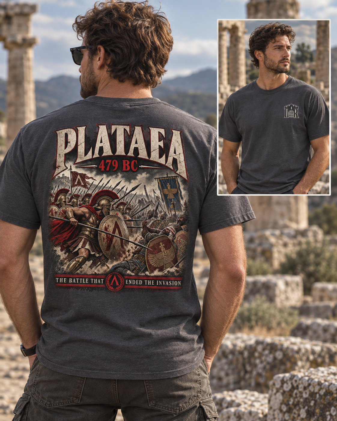 Battle of Plataea 479 BC ancient Greece T-shirt graphic design