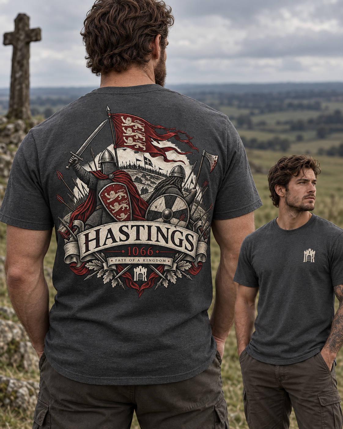 Battle of Hastings 1066 medieval history T-shirt graphic design