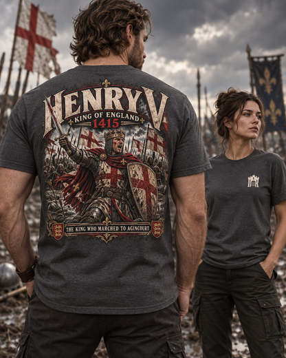 Henry V Agincourt 1415 medieval history T-shirt graphic design