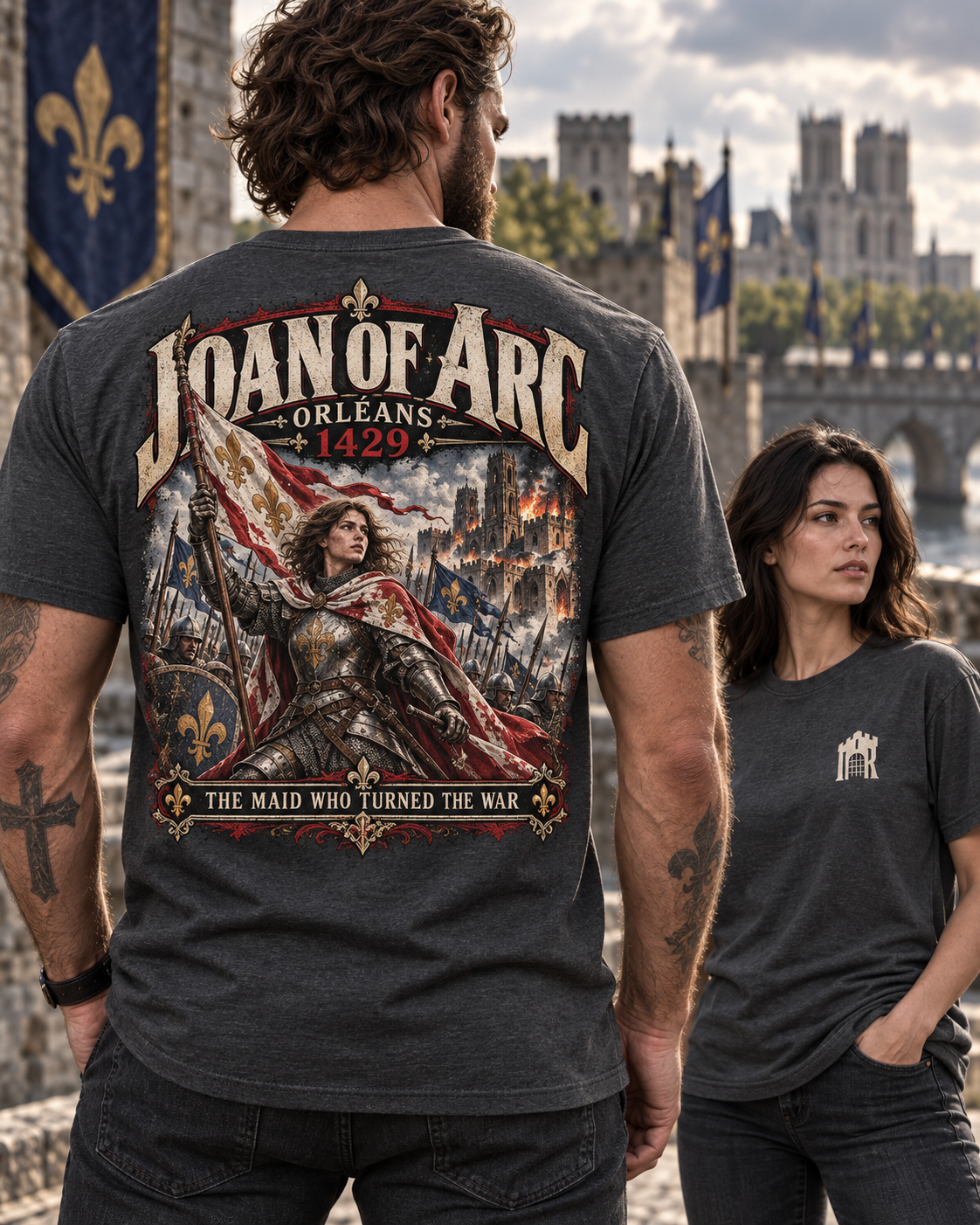 Joan of Arc medieval history T-shirt graphic design