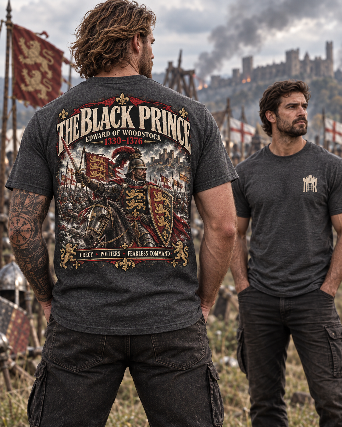 Edward the Black Prince medieval knight T-shirt graphic design