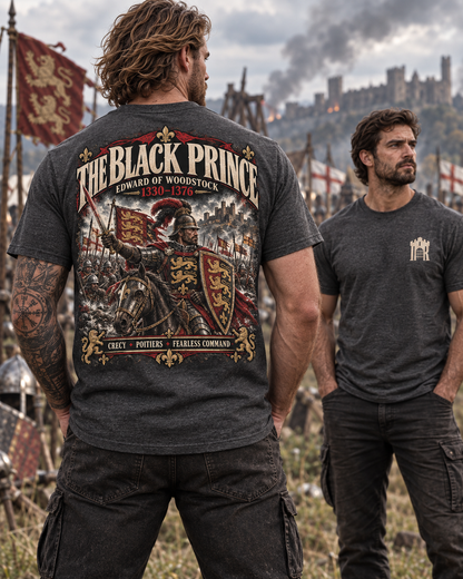 Edward the Black Prince medieval knight T-shirt graphic design