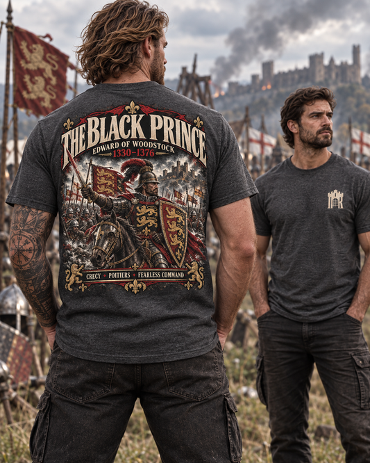 Edward the Black Prince medieval knight T-shirt graphic design