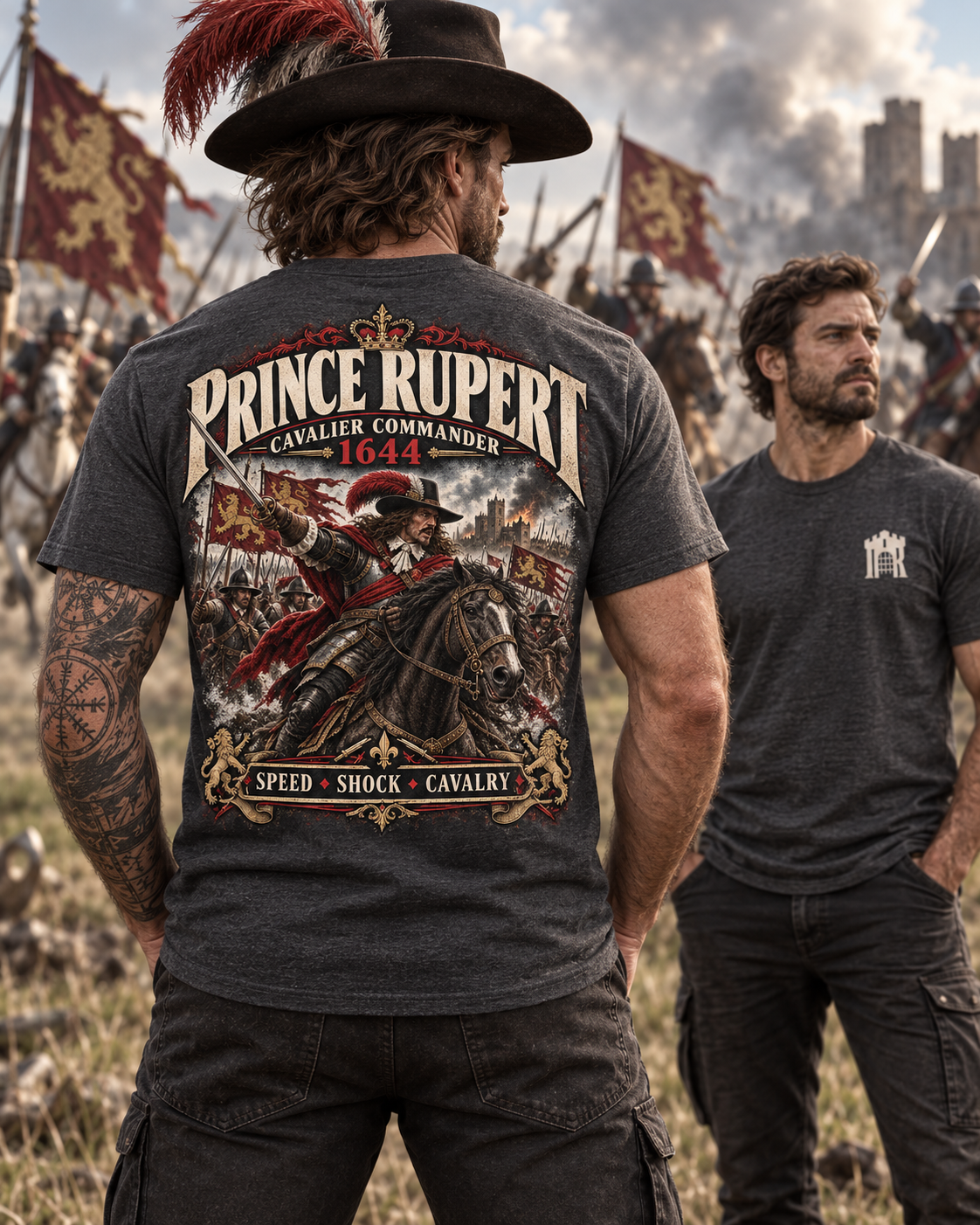 Prince Rupert English Civil War cavalry T-shirt graphic design