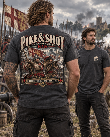 Pike and Shot 17th-century warfare T-shirt graphic design