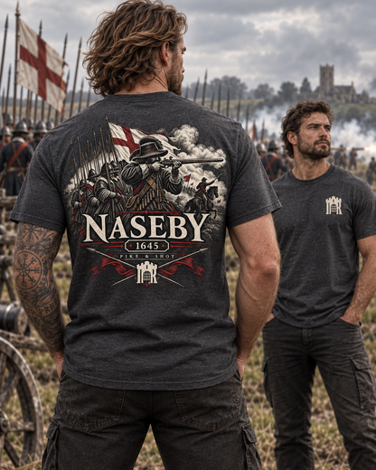 Battle of Naseby 1645 English Civil War T-shirt graphic design