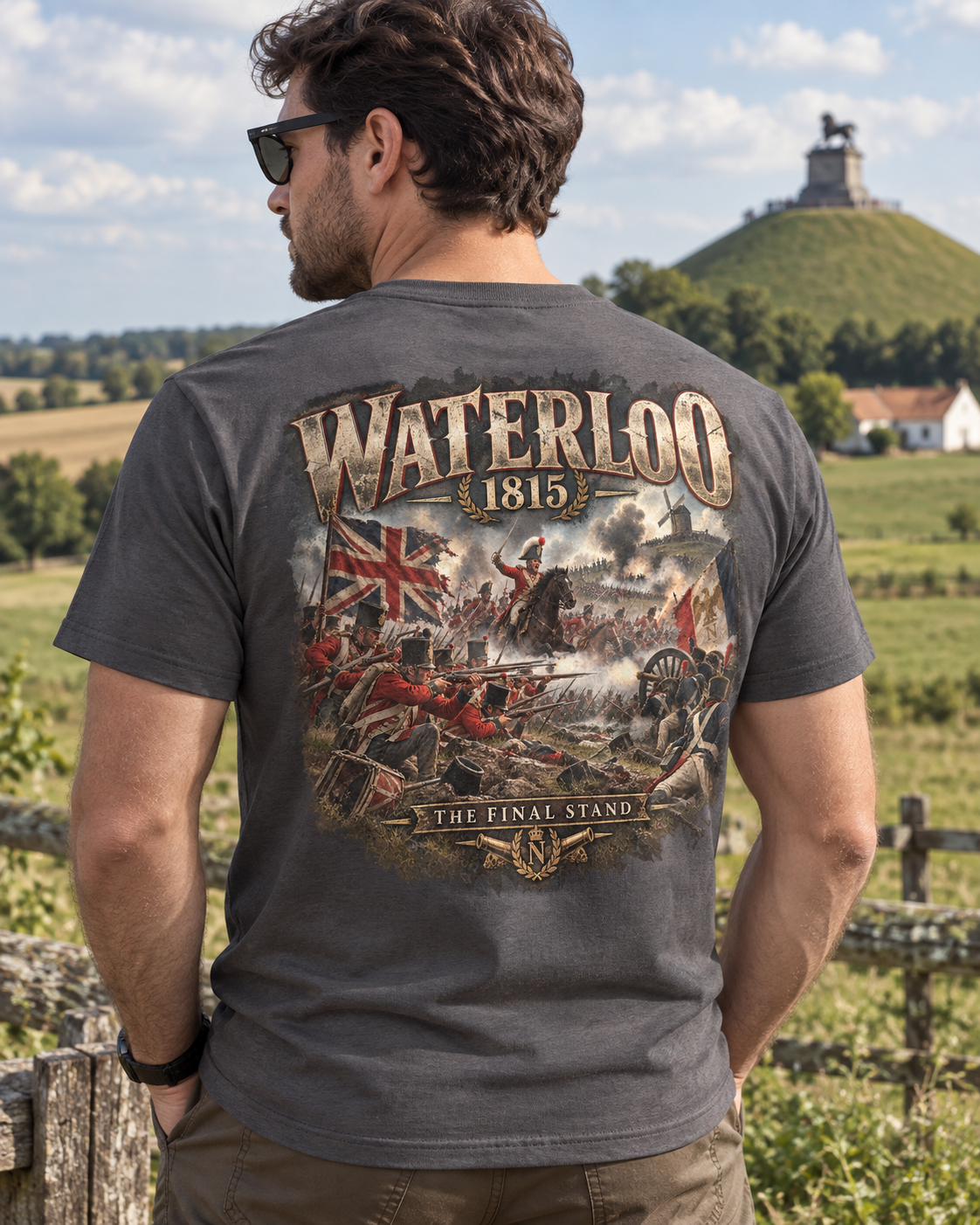 Waterloo 1815 Battle Scene T-Shirt — Napoleonic Wars