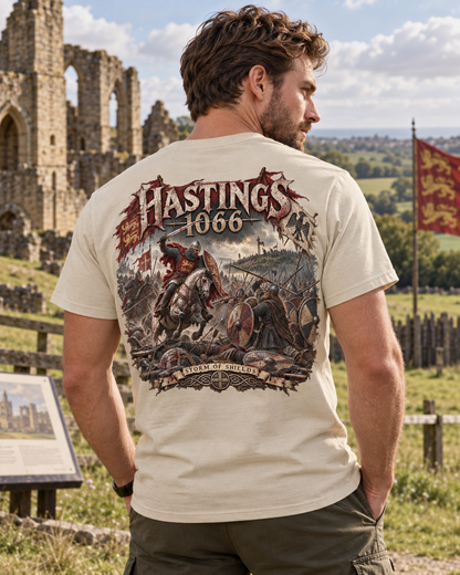 Hastings 1066 Battle Scene T-Shirt — Norman Conquest