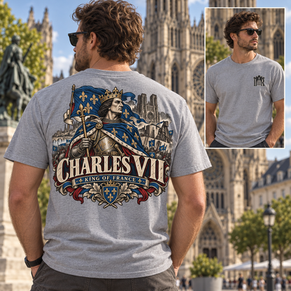 Charles VII King of France T-Shirt Iron Regiment historical T-shirt image 1
