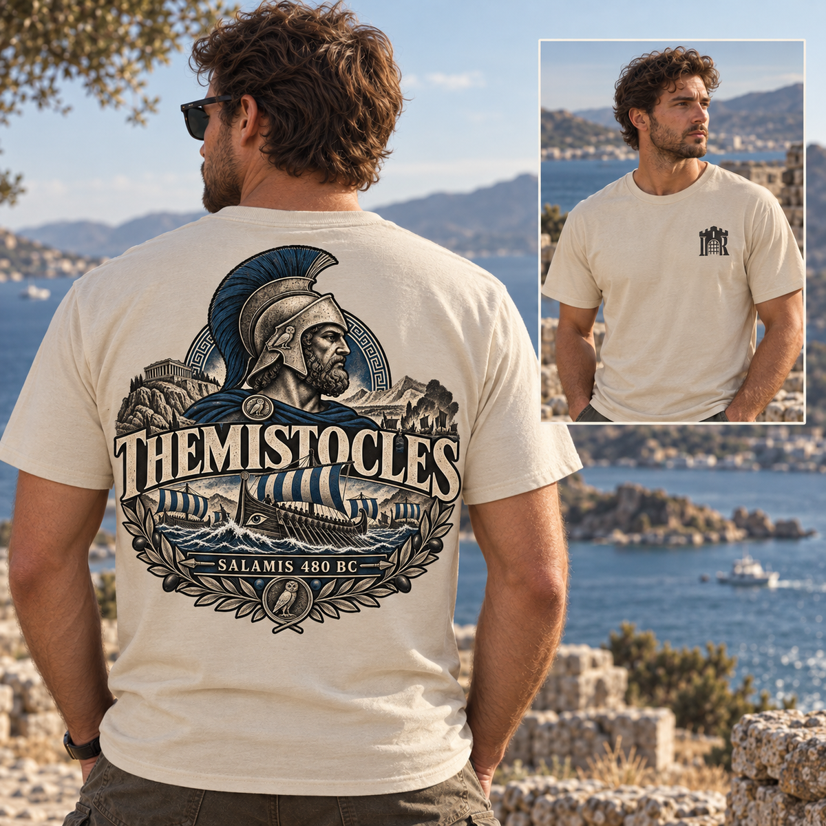 Themistocles Spartan Warrior T-Shirt Iron Regiment historical T-shirt image 1