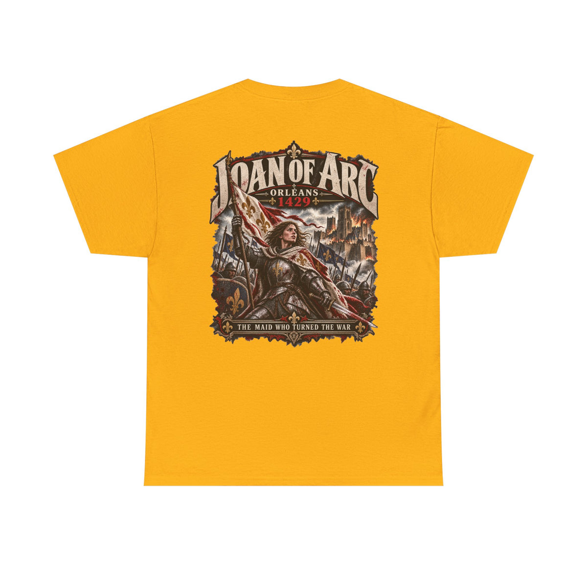 Joan of Arc medieval history T-shirt product mock-up