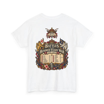 Hundred Years’ War battles list T-shirt – alternate product view 6