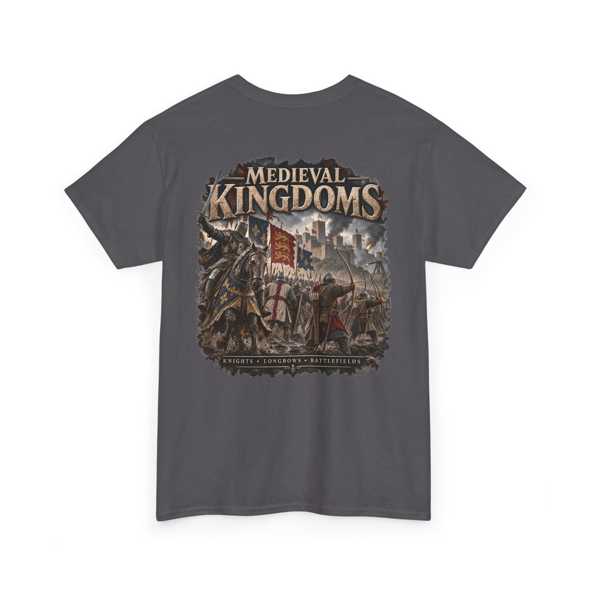 Medieval Kingdoms T-Shirt — Knights, Crowns & Battlefields