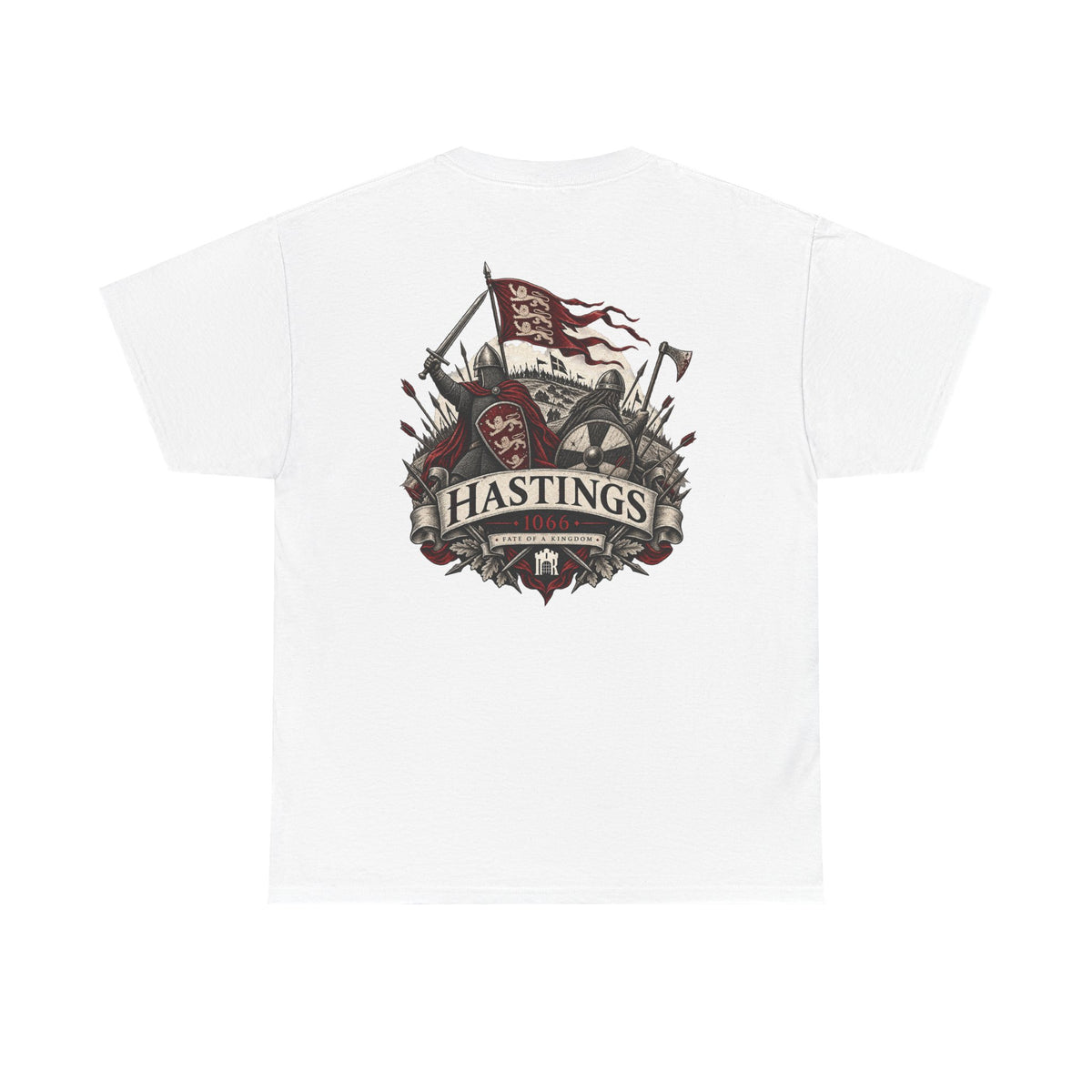 Battle of Hastings 1066 medieval history T-shirt product mock-up