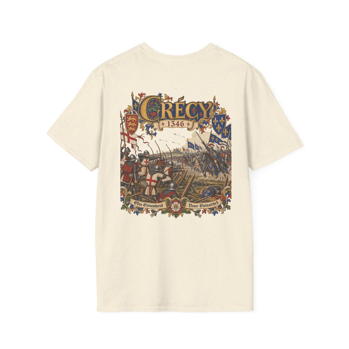 Crécy 1346 Battle T-Shirt Iron Regiment historical T-shirt image 10