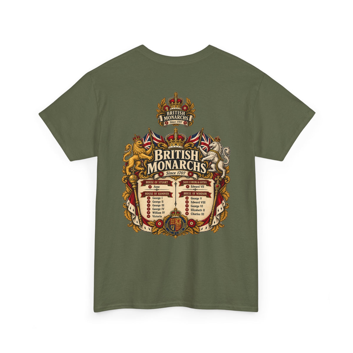 British Monarchs since 1707 T-shirt – alternate product view 5