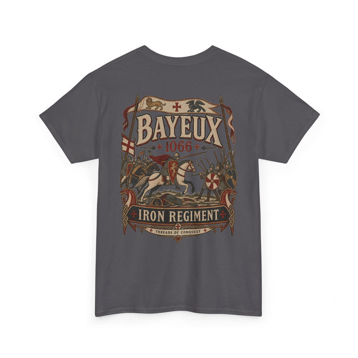 Bayeux 1066 Norman Conquest history T-shirt product mock-up