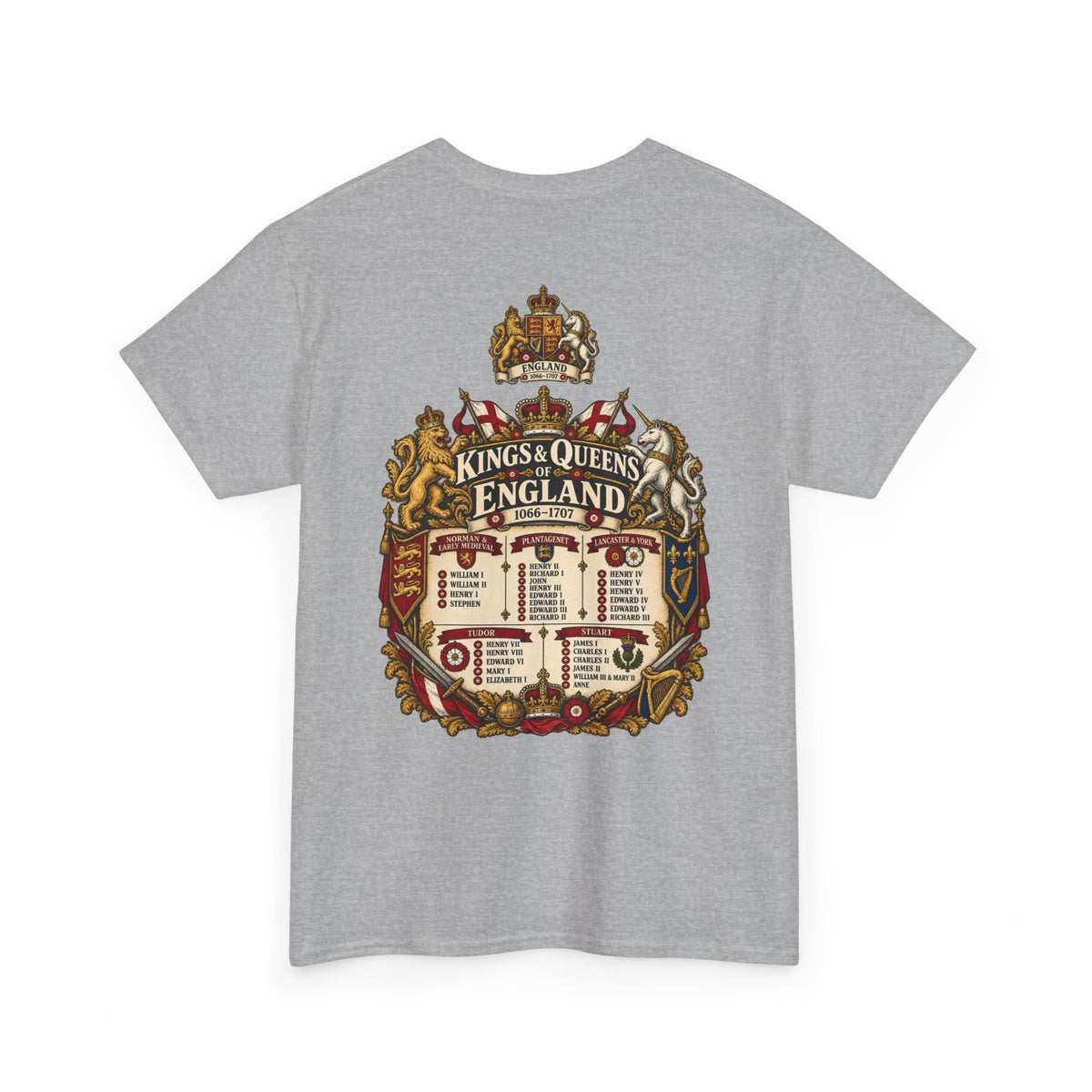 Kings and Queens of England 1066–1707 T-shirt – alternate product view 7