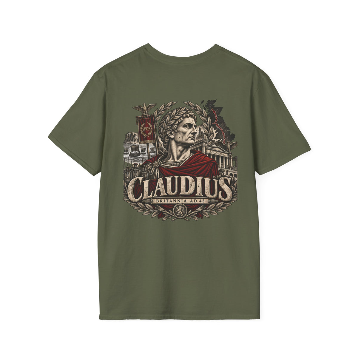 Claudius Roman Emperor T‑Shirt Iron Regiment historical T-shirt image 12