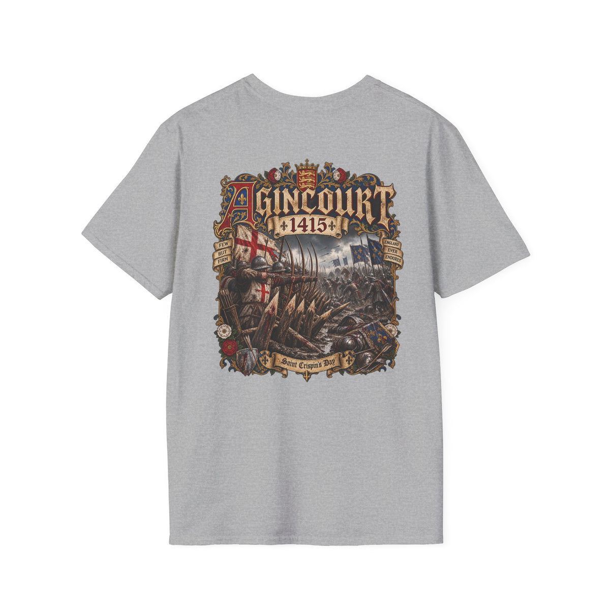 Agincourt 1415 Medieval Battle T-Shirt Iron Regiment historical T-shirt image 10