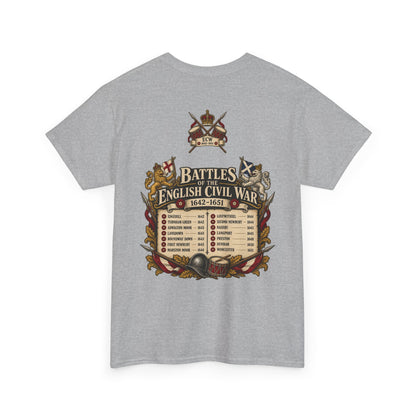 English Civil War battles list T-shirt – alternate product view 8