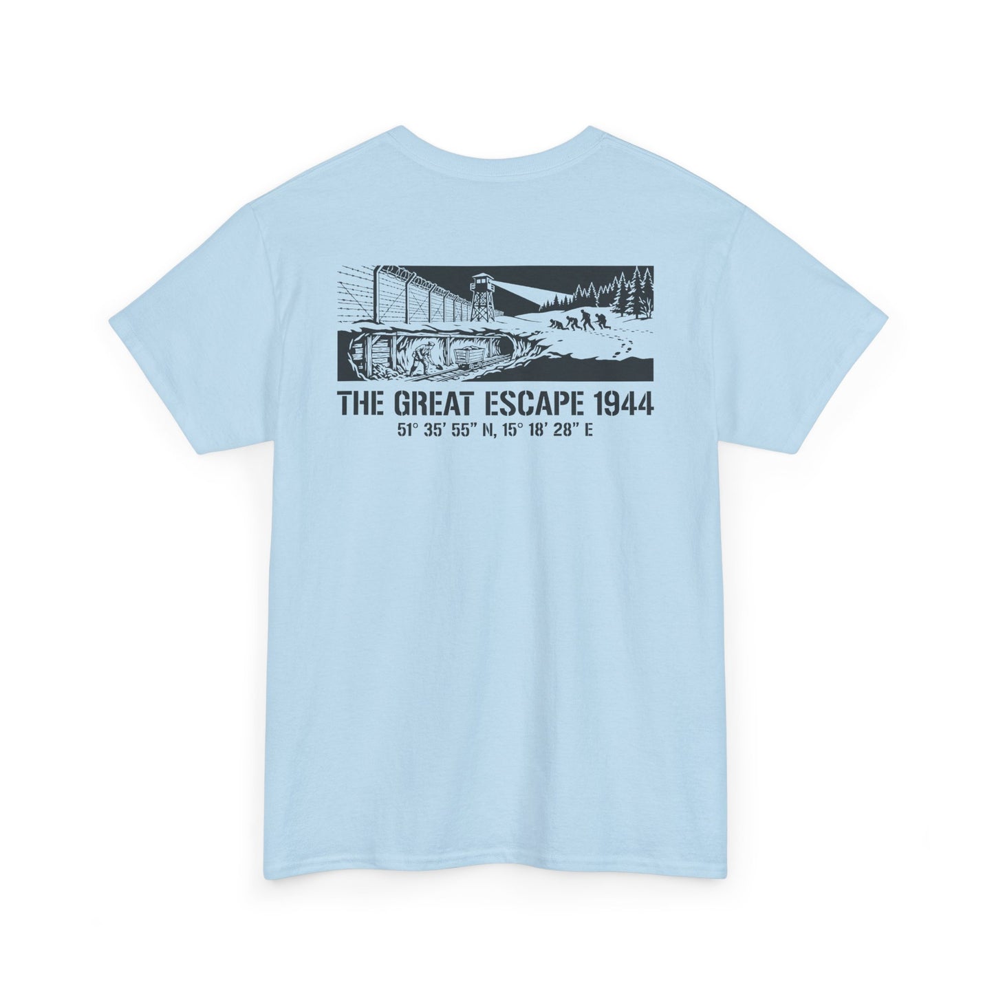 T-Shirt — "The Great Escape 1944" Vintage WWII Prisoner of War Design