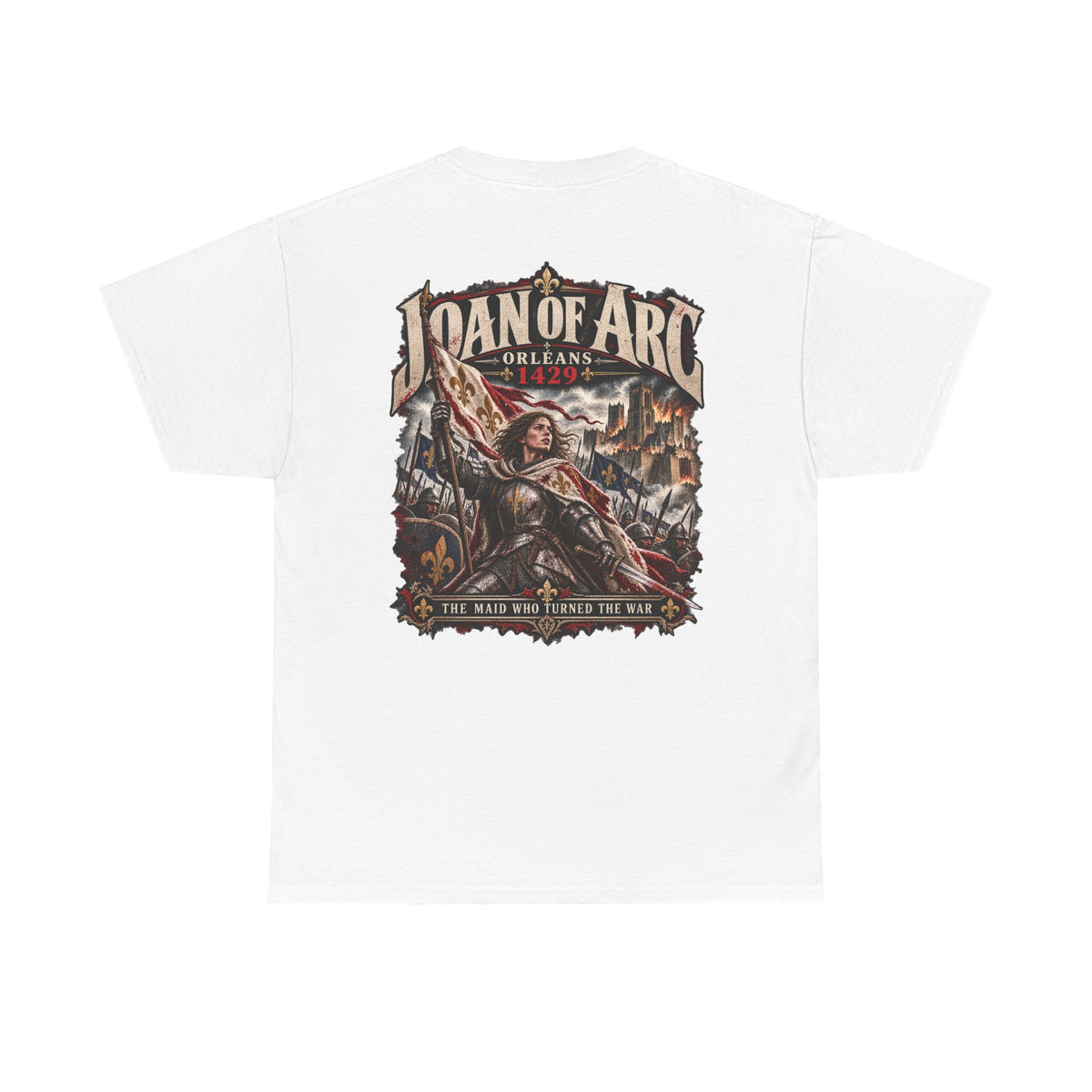 Joan of Arc medieval history T-shirt product mock-up
