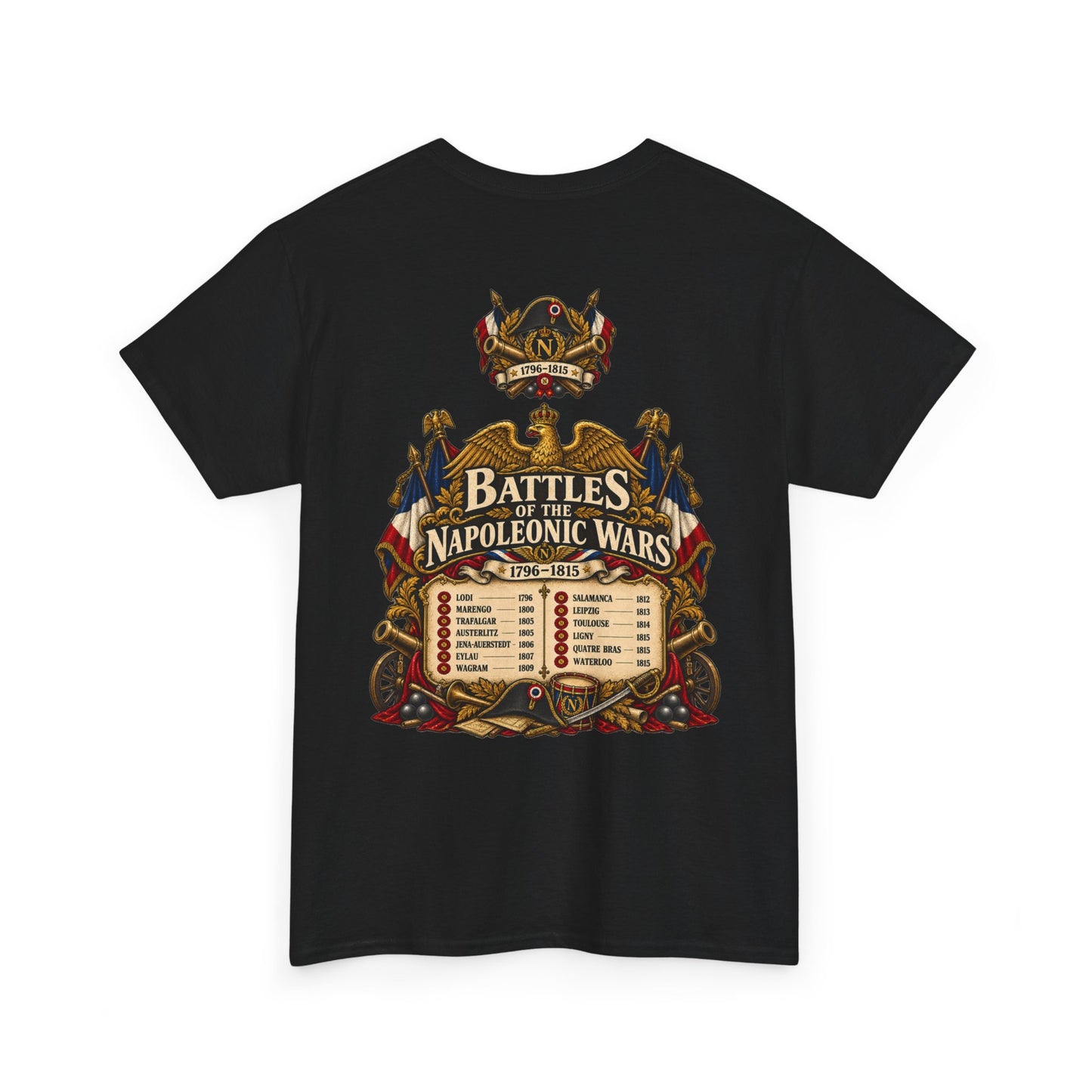 Napoleonic Era battles list T-shirt – alternate product view 9