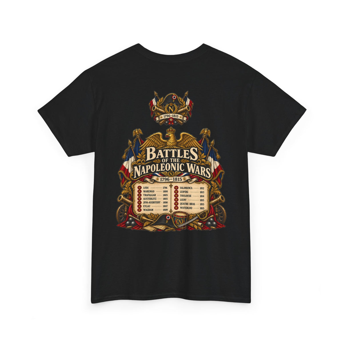 Napoleonic Era battles list T-shirt – alternate product view 9