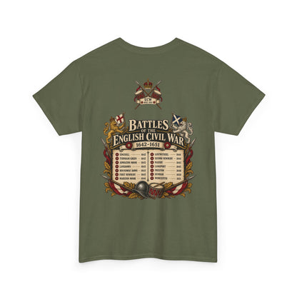 English Civil War battles list T-shirt – alternate product view 5