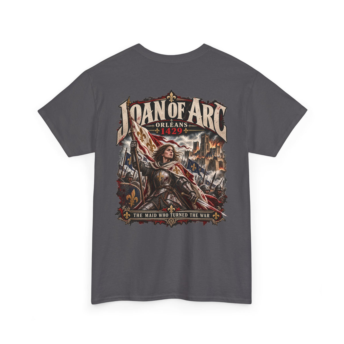 Joan of Arc medieval history T-shirt product mock-up