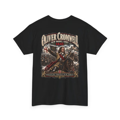 Oliver Cromwell New Model Army history T-shirt product mock-up