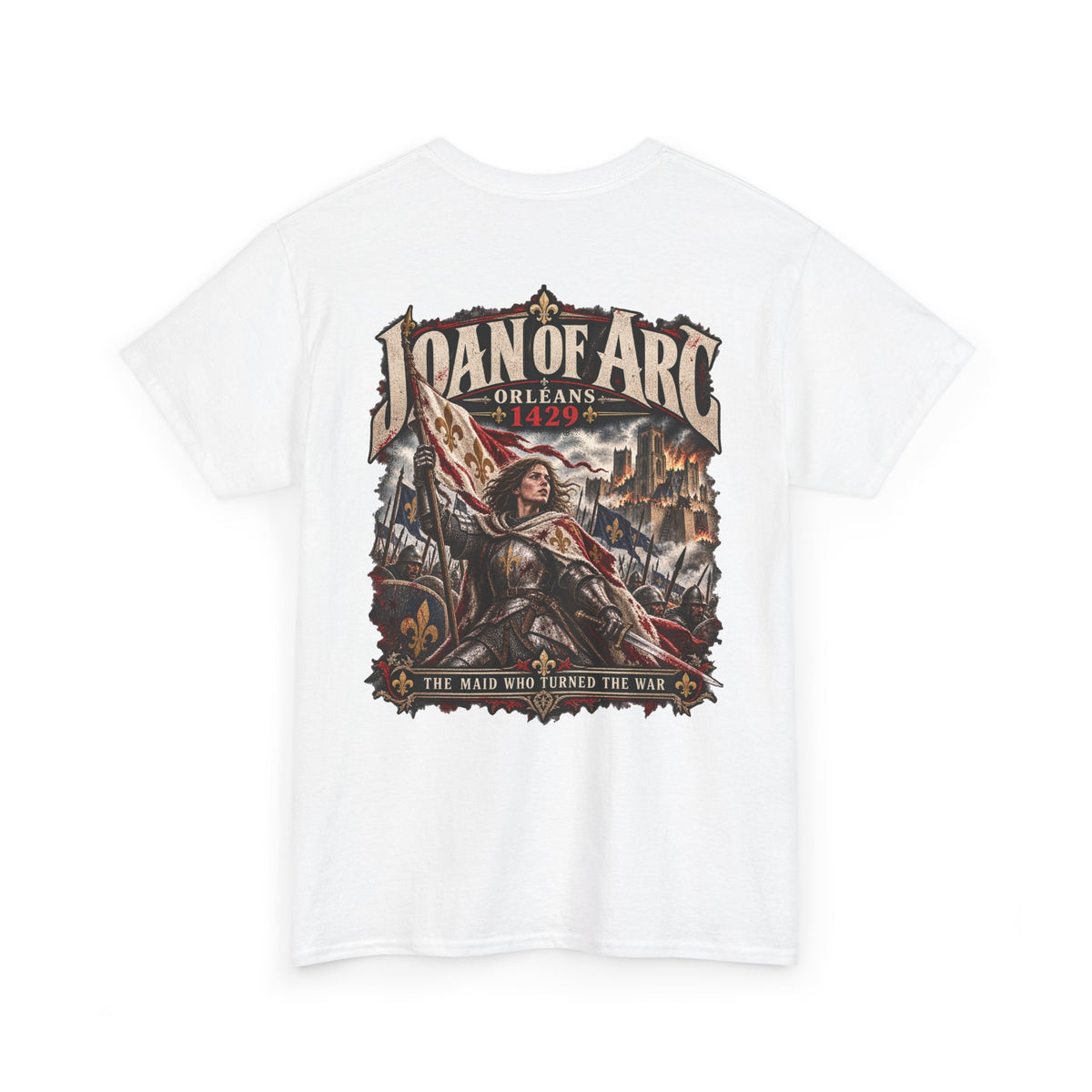 Joan of Arc medieval history T-shirt product mock-up