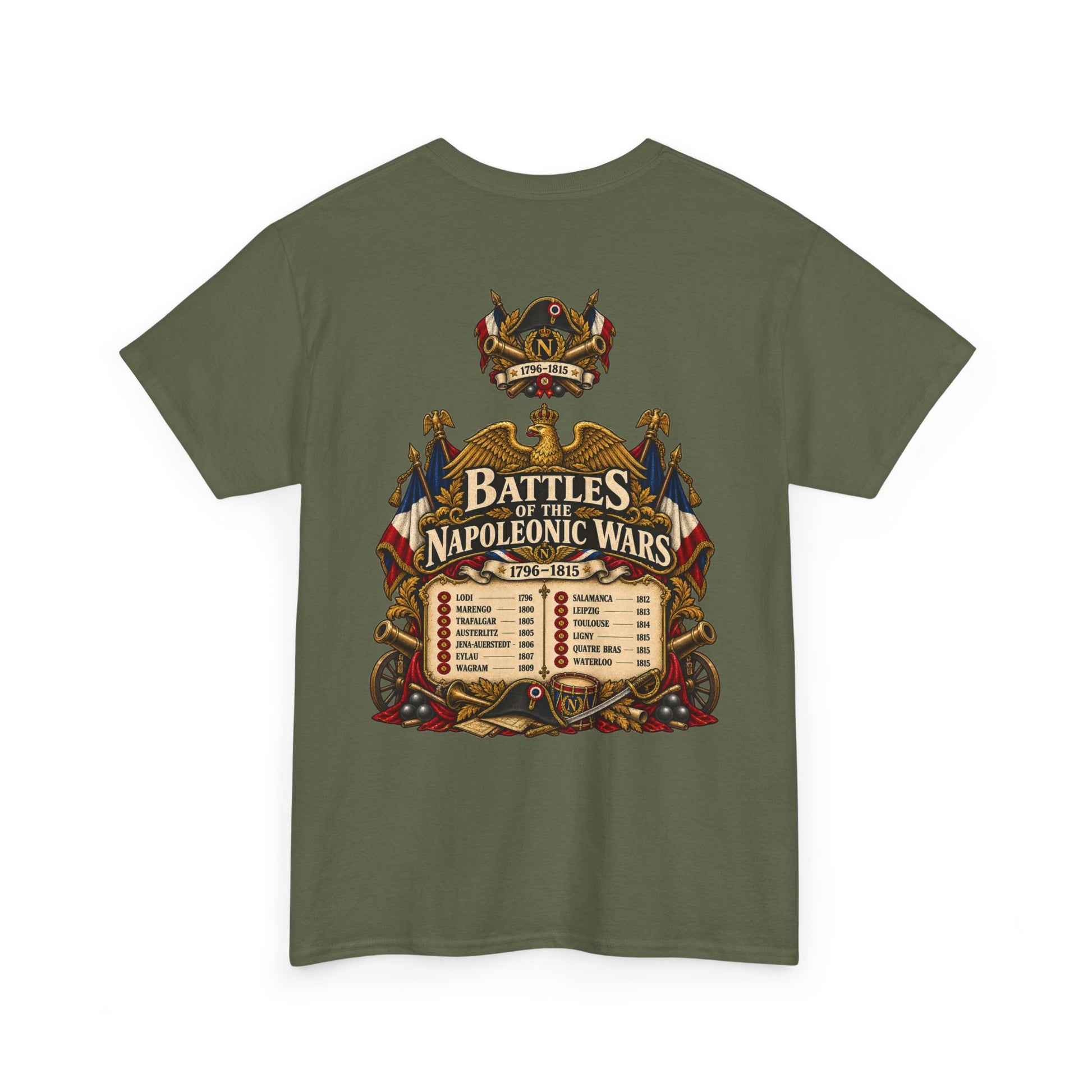 Napoleonic Era battles list T-shirt – alternate product view 11