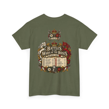 Wars of the Roses battles list T-shirt – alternate product view 12
