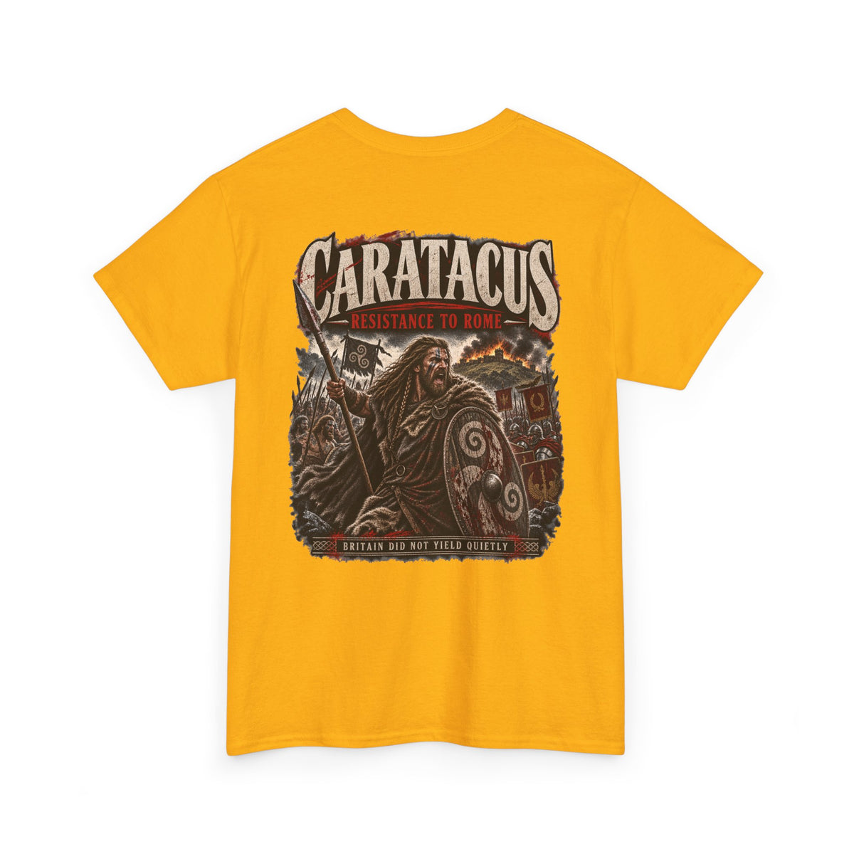 Caratacus ancient Britain history T-shirt product mock-up