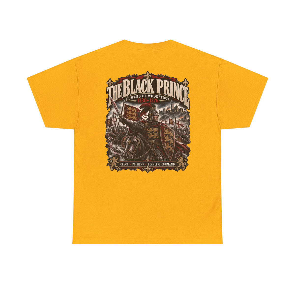 Edward the Black Prince medieval knight T-shirt product mock-up