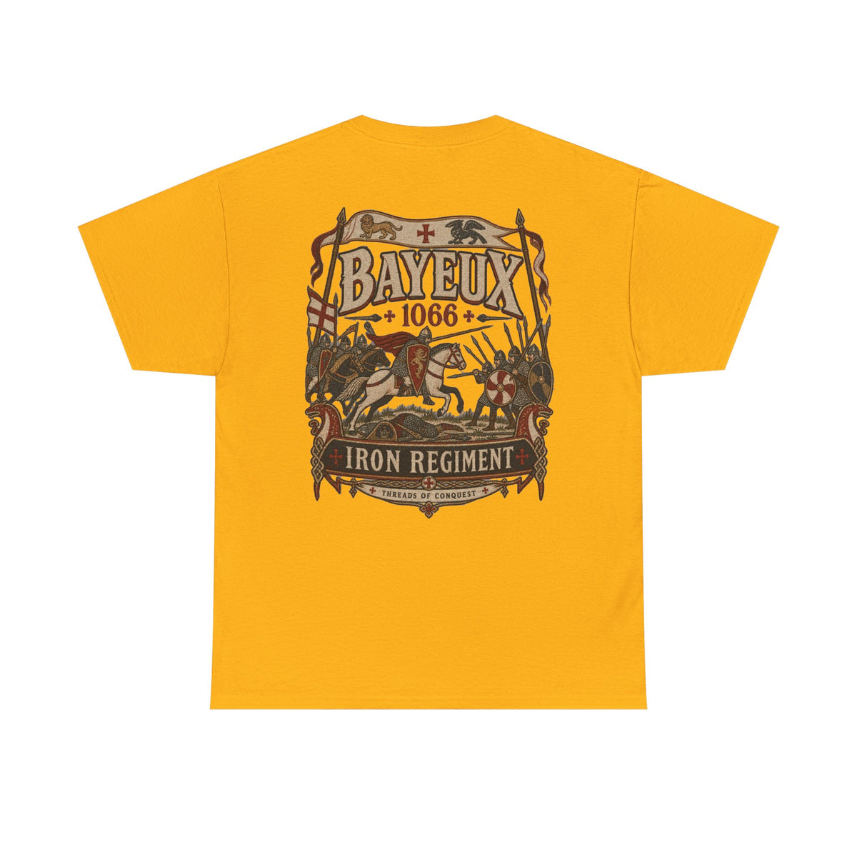 Bayeux 1066 Norman Conquest history T-shirt product mock-up