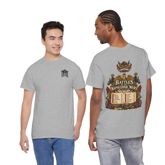 Napoleonic era battles 1796–1815 list T-shirt – Iron Regiment